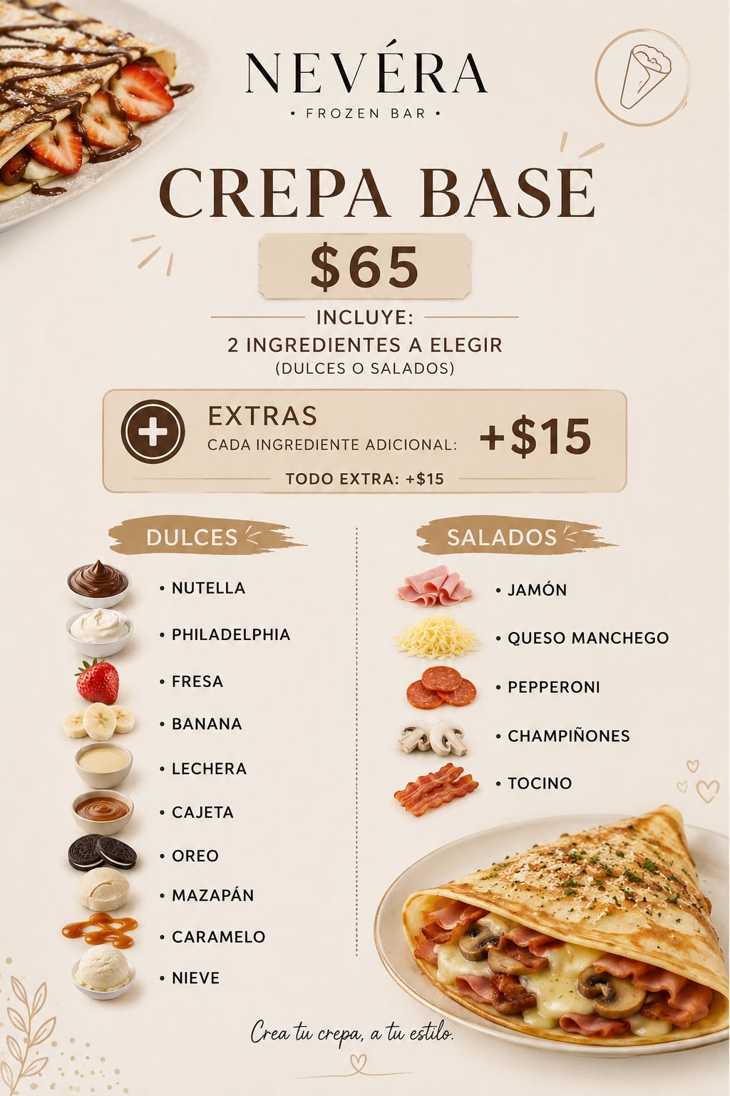 Menú de Nevéra Frozen Bar